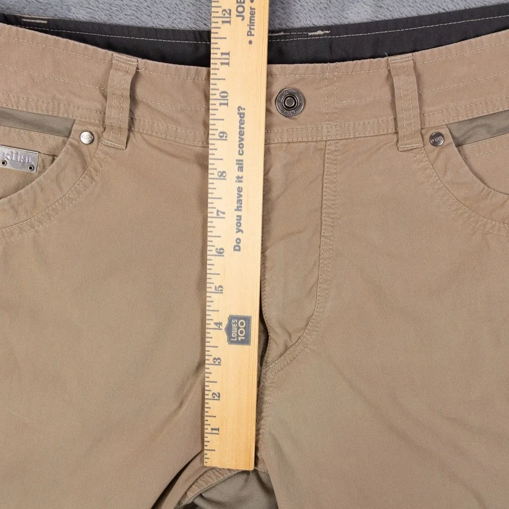 Kuhl Radikl Shorts Cargo Hiking Mens 34 Khaki Cotton Blend Stretch Tech # 5068